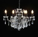 Arabella Shallow French Black 6 Arm Chandelier